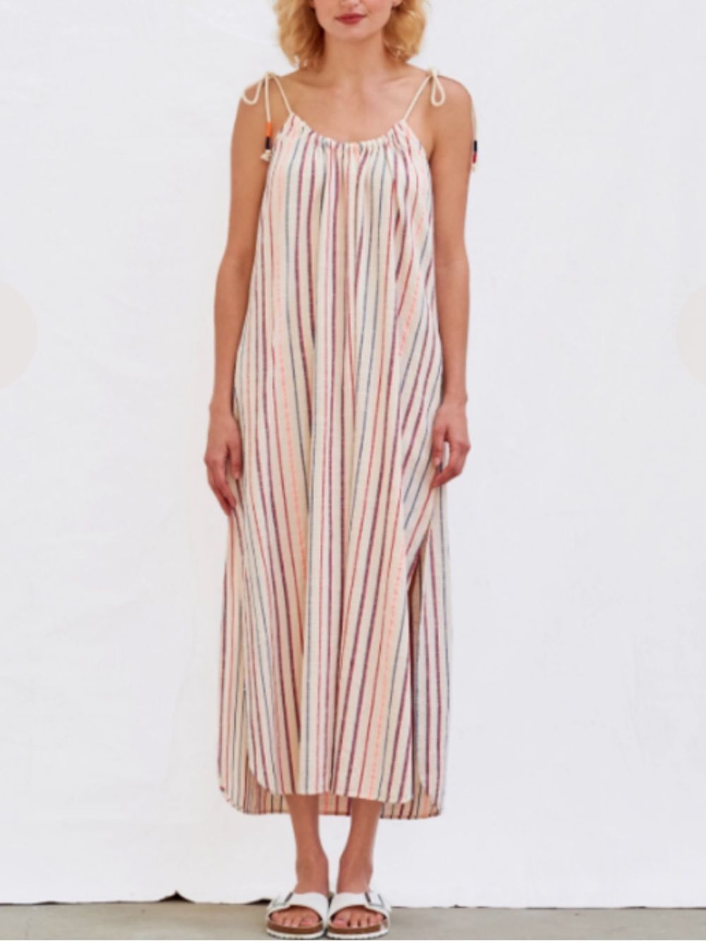 Sundry Stripe Tie Maxi Dress 1/S (New)